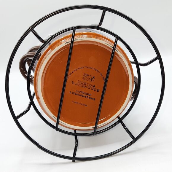 Boston Warehouse Inspirational 4PC Stacking Crocks Soup Bowl Set With Stand NEW - Picture 4 of 7